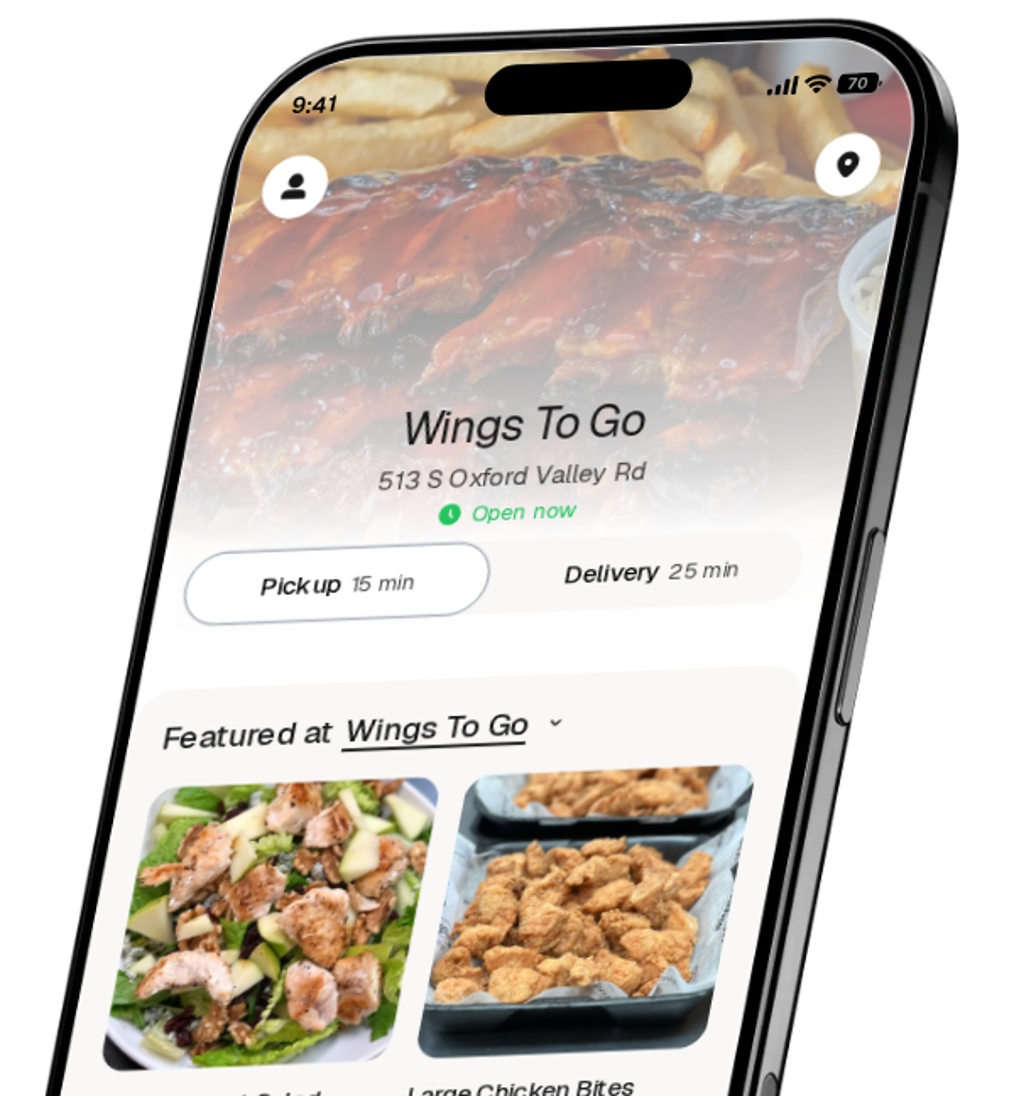 Wings To Go app preview