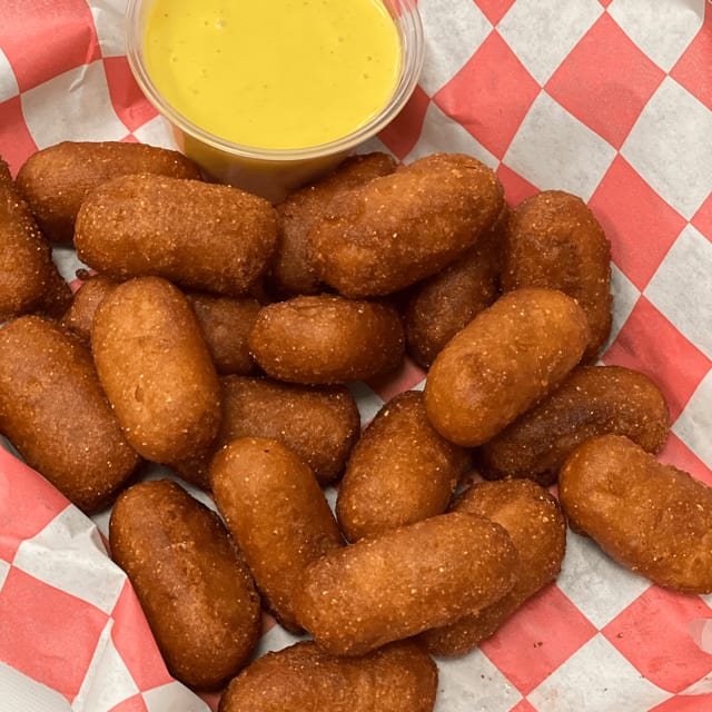 10 Mini Corn Dogs.