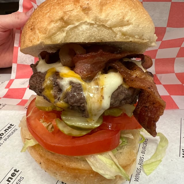 3 Cheese & Bacon Burger.